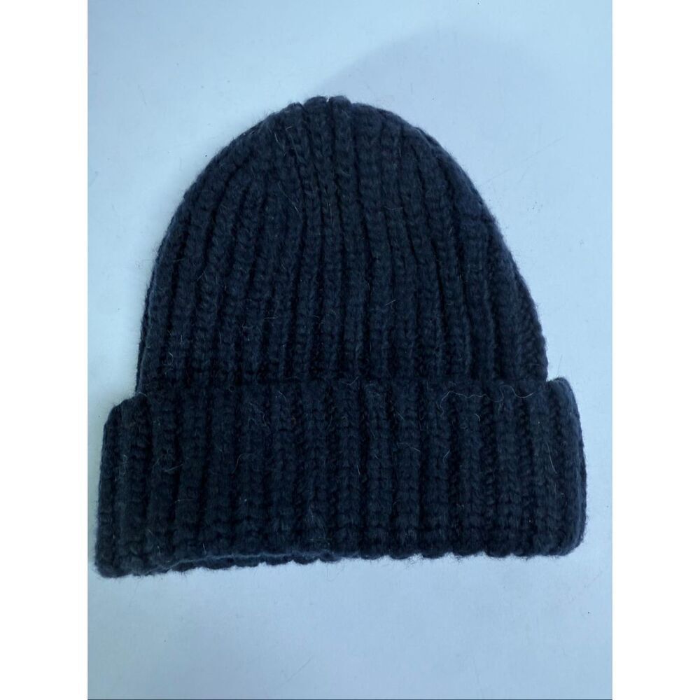Comma Women’s Wool Blend Black Beanie Hat Knit One Size Adult